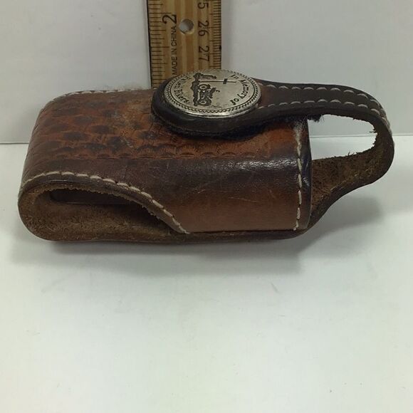 Vintage Phone Case Leather Silver Flip Phone Case In Memory of Fallen Bikers - Picture 8 of 9